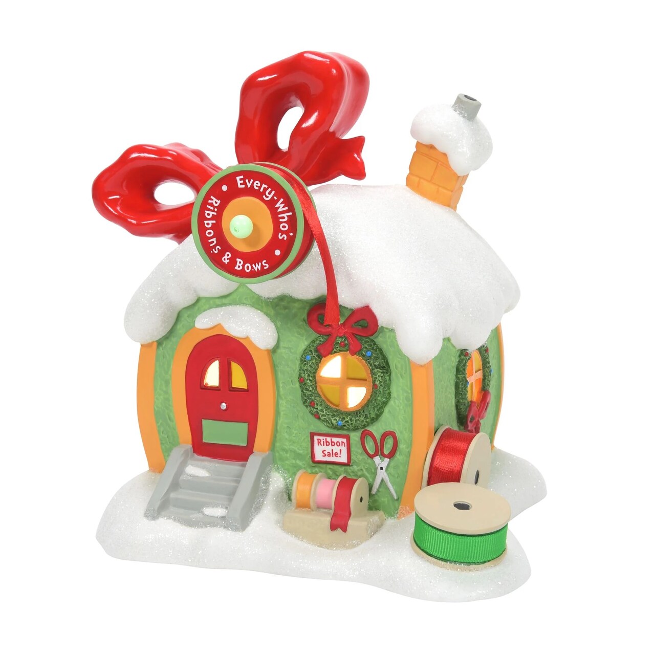 Dr Seuss Grinch Every Who's Ribbon & Bows Christmas Building #6009728